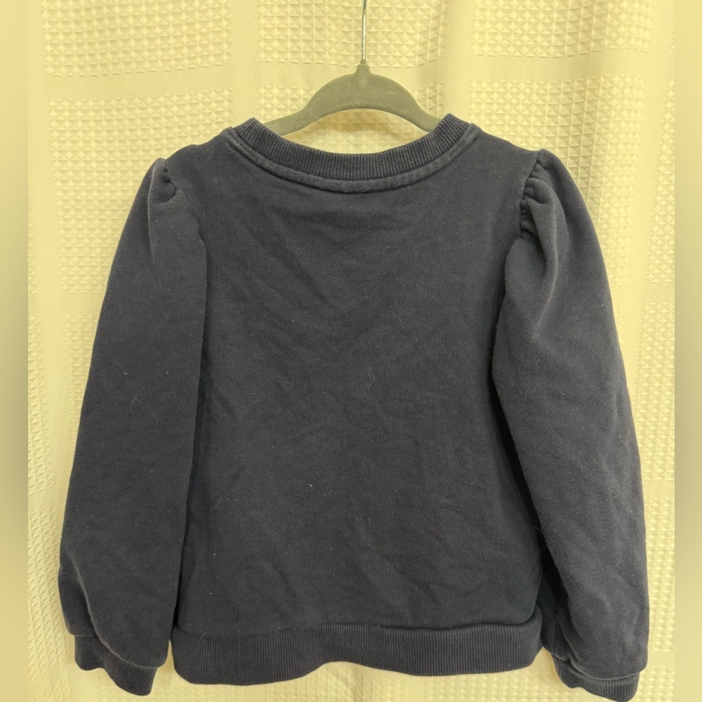 Janie and Jack Tartan Bow Sweatshirt with Red/Navy Plaid Bows - Picture 4 of 4